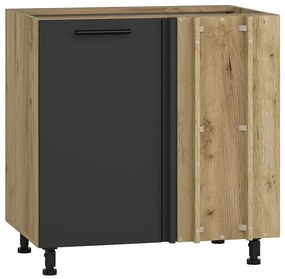 Kuchenna szafka narożna dąb craft + antracyt D4-R79