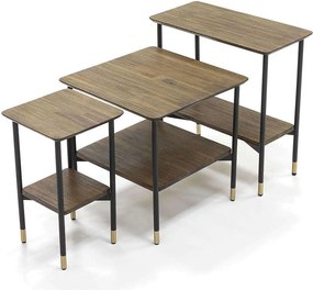 Stół 50x50x50 cm Brązowy labirynt