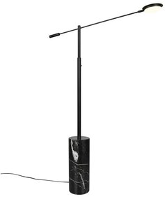 Czarna lampa stojąca LED (wysokość 145 cm) Fiore – Trio Select