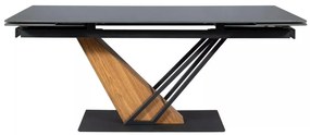 Stół rozkładany GENESIS 160(220)x90 czarny marmur/jesion SIGNAL