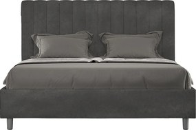 Łóżko bez stelaża tapicerowane 160x200 microfibra Szary Agueda