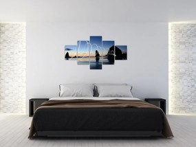Obraz - plaża o zachodzie słońca (125x70 cm)