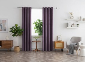 Zasłona zaciemniająca DUNES VELVET 140x250 cm, fioletowy Zawieszanie: Taśma z wiązaniami