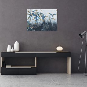 Obraz - Bambus na ścianie (70x50 cm)