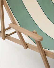 Zielony drewniany leżak ogrodowy Vilara – Kave Home