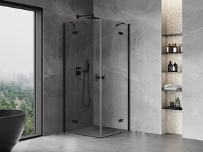 Mexen Mist-H Duo kabina prysznicowa uchylna 110 x 110 cm, transparent, czarna - 8A5-110L-110P-70-00
