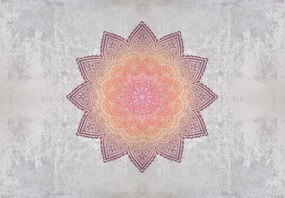 Fototapeta - Mandala z motywem betonu (196x136 cm)