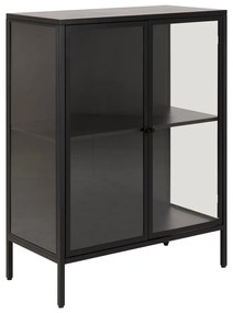 Czarna metalowa witryna Actona Newcastle, wys. 98,7 cm