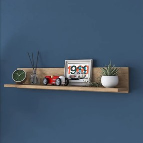 Półka ścienna – 90 x 15 x 14,8 cm – orzech – płyta wiórowa pokryta melaminą