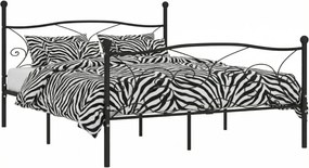 Czarne metalowe łóżko małżeńskie 180x200 cm W5-Z46