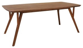 Brązowy stół z blatem z drewna akacjowego 100x200 cm Quenza – Light &amp; Living