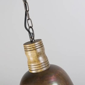 Vintage lampa wisząca miedź ze złotem - Burn 1Wiejski/ Rustykalny / Vintage Oswietlenie wewnetrzne