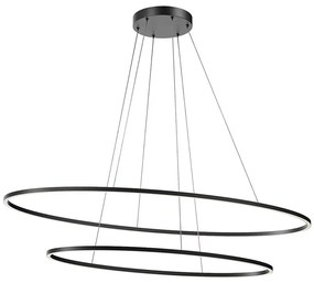 Redo 01-3343 - ściemnialny żyrandol LED na lince LEO LED/115W/230V czarny