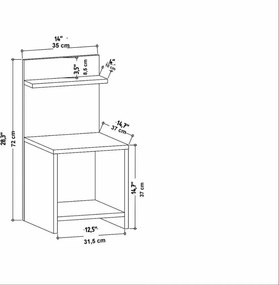Szafka nocna Ullman Anthracite