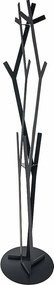 Wieszak na ubrania Uty Ø30x178 cm z żelaza, wolnostojący, minimalistyczny nowoczesny design do przedpokoju lub biura, made in Italy, czarny