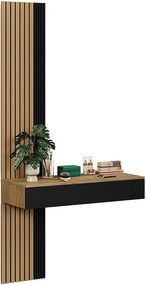 Stół do toalety dąb/czarny 100x40x205 melina