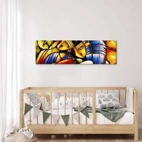 Obraz - Obraz olejny, kochankowie (170x50 cm)