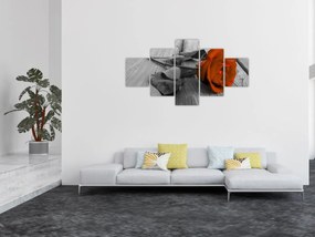 Obraz - Pomarańczowa róża (125x70 cm)