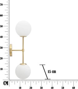 Kinkiet z 2 kulami GLAMY DOPPIA