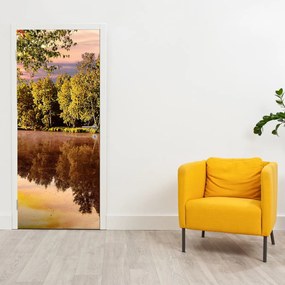 Fototapeta na drzwi - Za rzeką (95x205cm)