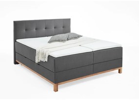 Ciemnoszare łóżko boxspring ze schowkiem 180x200 cm Catania − Meise Möbel