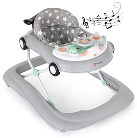 PETITE&MARS - Chodzik dla dzieci z muzyką CABRIO szary