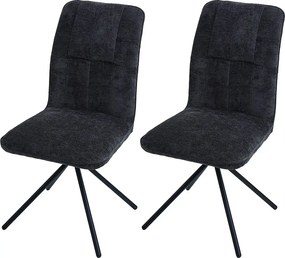 Krzesło do jadalni MCW-N99 (zestaw 2 szt.),  ciemnoszare