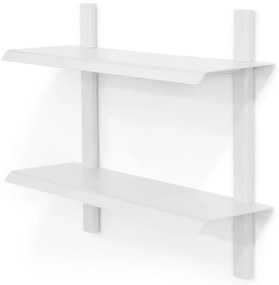 Biała wielopoziomowa metalowa półka 60 cm Hola – Spinder Design