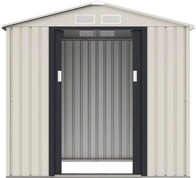 Metalowa szopa ogrodowa Nebraska - 4,07 m² - Beż/Szarość antracytowa