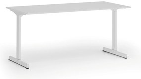 Biurko PRIMO BETA, 160x80 cm, biała podstawa, biały