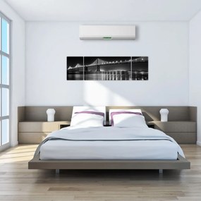 Obraz - Czarno - biały most (170x50 cm)