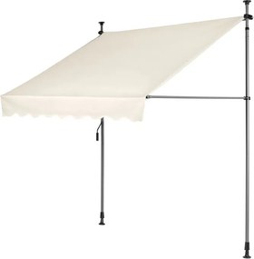 Markiza przeciwsłoneczna, regulowana AW-016 na taras, balkon, beżowa, 200x120 cm