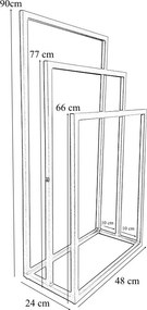 Stojak wieszak łazienkowy na ręczniki LOFT metalowy : Kolor Stelaża - Złoty, Rozmiar - 3-ramienna 1,2cm