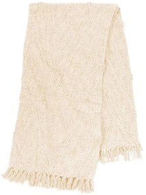 Kremowa bawełniana narzuta na łóżko dwuosobowe 250x260 cm Sahara – Tiseco Home Studio