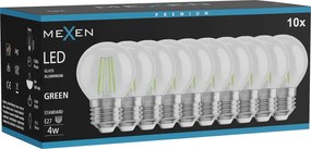 Mexen Vintis 10x żarówka filament LED E27, G45, 4W, 55 lm, green - L156-E27-04XX-46x10