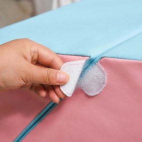 HOMCOM Zestaw klocków komplet 2 klocków dla dzieci w wieku 12-36 miesięcy EPE różowy + niebieski