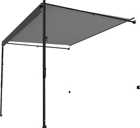 Zadaszenie Samochodu SucceBuy Markiza 610 cm do Przyczep Kempingowych - Markiza do Przyczep Kempingowych z Napędem DC12V, Obsługiwana Ręcznie