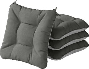 Outsunny Zestaw 4 poduszek na krzesła 39,5 x 39,5 x 10 cm z paskami, antypoślizgowe poduszki do użytku wewnętrznego i zewnętrznego | Aosom PL