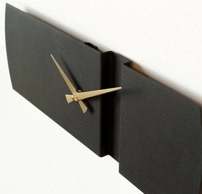 Zegar ścienny Origami APS097 Black, 16 x 49 cm