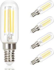 NETTLIFE Zestaw 4 żarówek LED E14 vintage - T25 ciepłobiała żarówka Edisona 2700K 4W ciepła biała żarówka