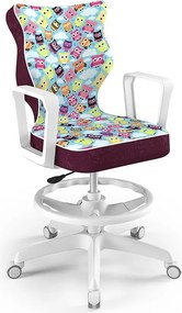 Krzesło do biurka Norm White rozmiar 5 (146-176,5 cm) z podnóżkiem i wzorami