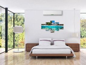 Obraz plaży na tropikalnej wyspie (125x70 cm)