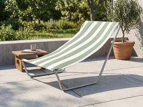 Składany leżak plażowy SAND, jasne zielone paski