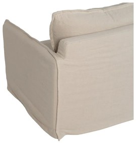 Kremowa lniana sofa 200 cm – Ixia