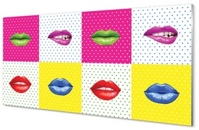 Panel szklany do Kuchni Kolorowe Usta