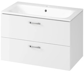 Cersanit S801-538 - Wisząca szafka łazienkowa z umywalką NIKO 80x45 cm biała