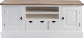 Szafka RTV Brighton 150x40x65cm white&natural