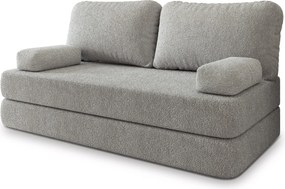Masseno Sofa piankowa NIKSI z funkcją spania, Kanapa z pianki do salonu, Bezmontażowa, Tkanina bucle – Jasnoszary QUELLE 83