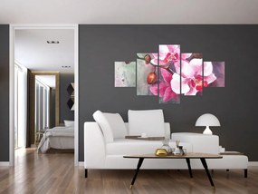 Obraz - Orchidee, akwarela (125x70 cm)