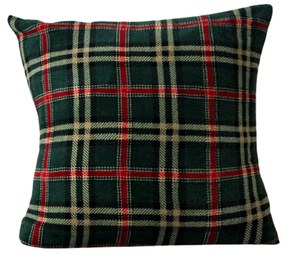 Poszewka z mikropluszu na poduszkę GLENMOORE 45x45 cm, zielona